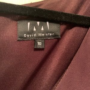 David Meister chocolate brown gown